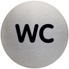 DURABLE Piktogramm "WC", Durchmesser: 83 mm, silber