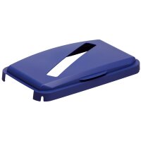 DURABLE Deckel DURABIN LID WITH SLOT 60, rechteckig, blau