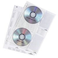 DURABLE Pochette CD-/DVD COVER S, pour 2 CD, PP, 156x288 mm