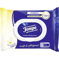 Tempo Lingettes humides de toilette doux & pure, Aloe...