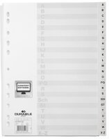 DURABLE Kunststoff-Register, A-Z, A4, 20-teilig, weiss