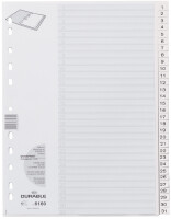 DURABLE Kunststoff-Register, Zahlen, A4, 20-teilig, 1 - 20