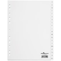 DURABLE Kunststoff-Register, A-Z, A4, 20-teilig, grau