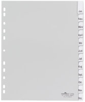 DURABLE Kunststoff-Register, A4, PP, 10-teilig, weiss