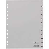 DURABLE Kunststoff-Register, Zahlen, A4, 10-teilig, 1 - 10