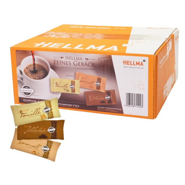 HELLMA Feines Gebäck 3er Mix, einzeln verpackt, im Karton