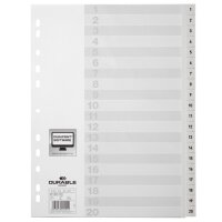 DURABLE Intercalaires en plastique, numérique,...