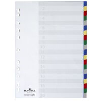 DURABLE Kunststoff-Register, A4, PP, 20-teilig