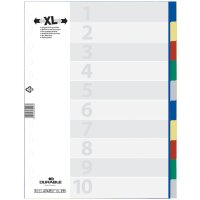 DURABLE Kunststoff-Register, A4, PP, 20-teilig, blanko