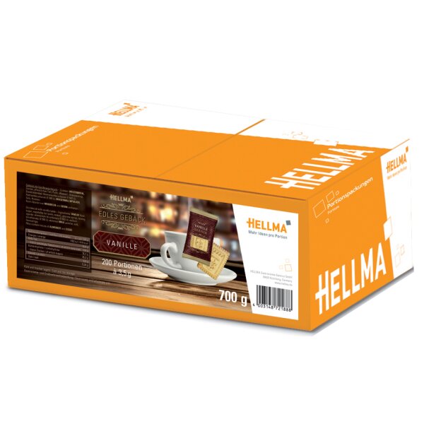 HELLMA Edles Geb&auml;ck Vanille, einzeln verpackt, im Karton