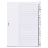 DURABLE Intercalaires en plastique, A4, 5 touches, transp.