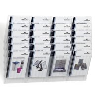 DURABLE Set porte-brochures mural FLEXIBOXX 6, A4, noir
