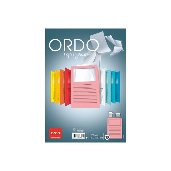 ELCO Organisationsmappe Ordo A4 73695.51 classico, rosa 10 St&uuml;ck