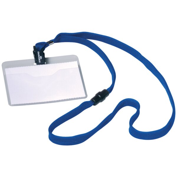 DURABLE Namensschild, mit Textilband, 90 x 60 mm, rot