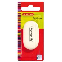 herlitz Radierer, oval, aus Speckgummi, weiss