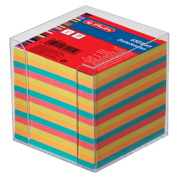 herlitz Zettelbox, Kunststoff, 90 x 90 mm, glasklar