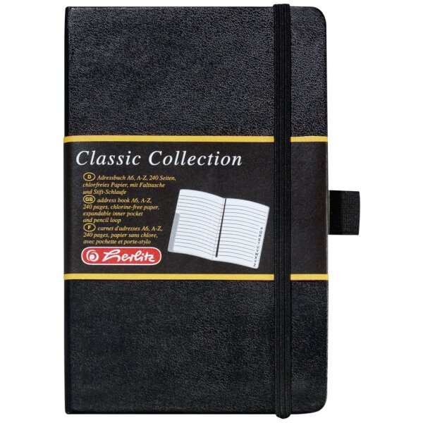 herlitz Adressbuch Classic, DIN A6, 120 Blatt
