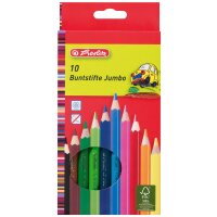 herlitz Buntstifte Jumbo, sechseckig, 10er Karton-Etui