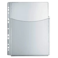 herlitz Prospekthülle mit Faltentasche, DIN A4, PVC,...