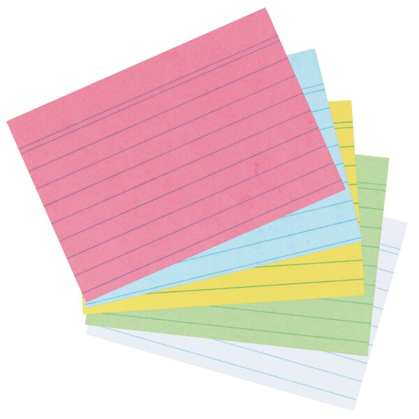 herlitz Karteikarten, DIN A5, liniert, blau