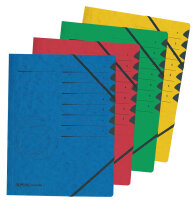herlitz Trieur easyorga, A4, carton, 7 compartiments, rouge