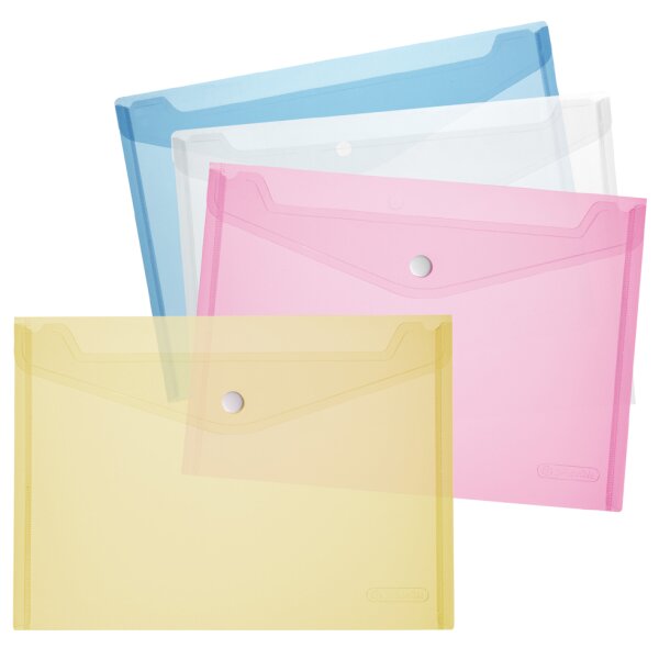 herlitz Dokumententasche, DIN A5, PP, blau transparent