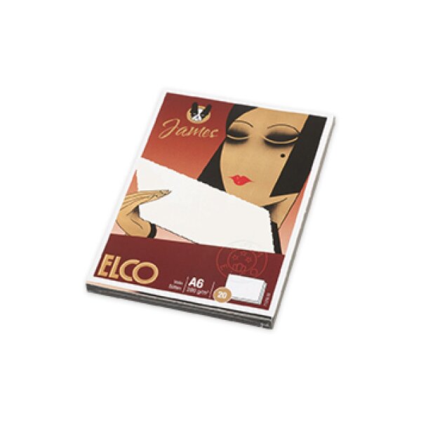 ELCO Carte Velin A6 71316.10 blanc, 280g 20 pcs.