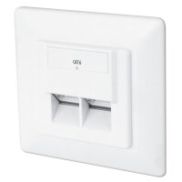 DIGITUS Unterputzdose Kat.6, Klasse E, 2 x RJ45, geschirmt