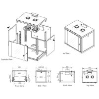 DIGITUS 19" Wandverteiler Unique Line, 16 HE, lichtgrau