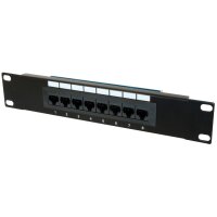 DIGITUS 10" Patch Panel Kat.5e, Klasse D, 8 x RJ45,...