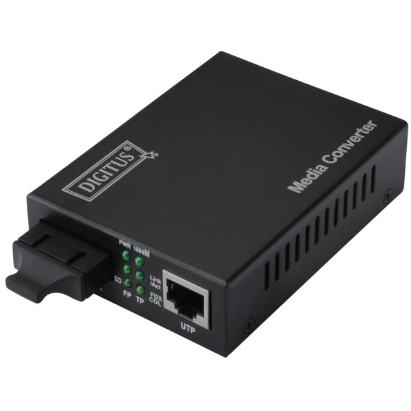 DIGITUS Gigabit Medienkonverter, RJ45 SC, Multimode