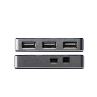 DIGITUS Mini hub USB 2.0, 4 ports, argenté, avec...