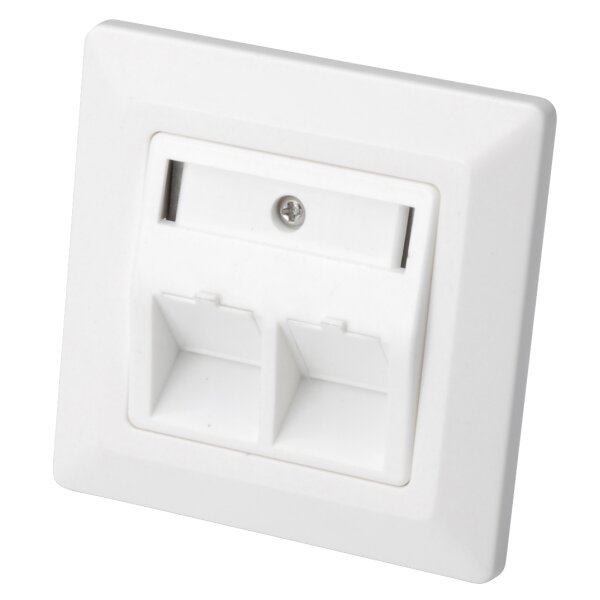 DIGITUS Bo&icirc;tier vide pour module Keystone, 2 compartiments