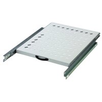 DIGITUS 19" Fachboden, 1 HE, ausziehbar, Tiefe: 345 mm