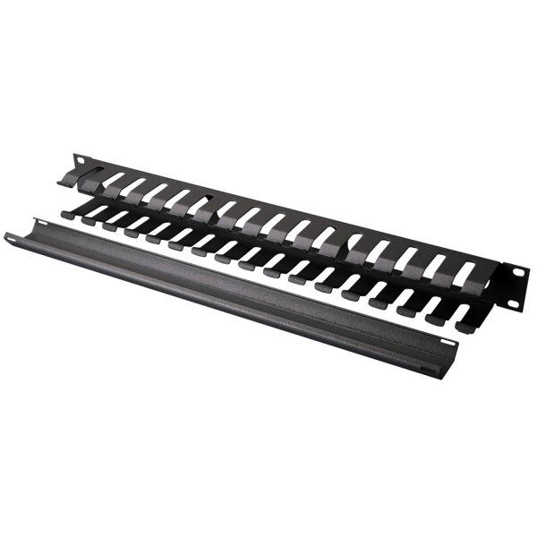 DIGITUS cage de gestion de câble, 1U, noir (RAL 9005)
