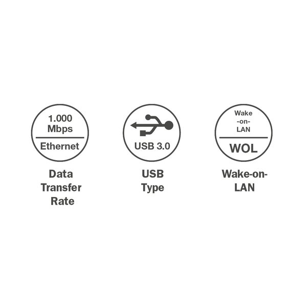 DIGITUS Adaptateur USB 3.0 vers Gigabit Ethernet, blanc