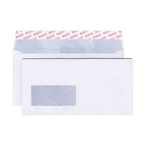 ELCO Enveloppe fênetre li C5/6 17717.10 blanc, sticker, 100g, 500 pcs.