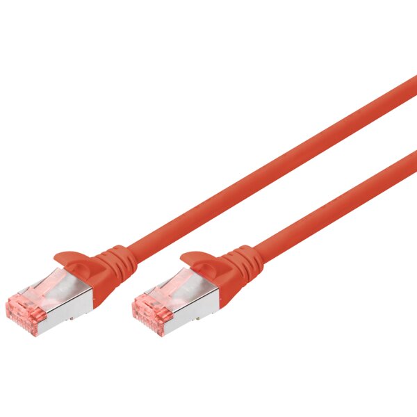 DIGITUS C&acirc;ble de brassage, Cat. 6, S/FTP, 1,0 m, rouge