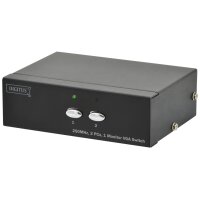 DIGITUS Switch VGA, 2 ports, 250 MHz, boîtier en...