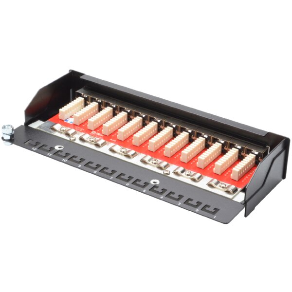 DIGITUS Desktop Patch Panel Kat.6A, Klasse EA, 12 x RJ45