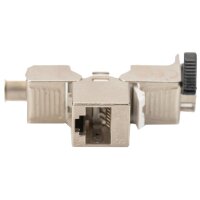 DIGITUS Module Keystone cat.6A, blindé, gris