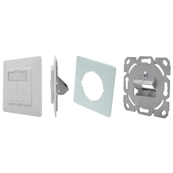 DIGITUS Leerdose für Keystone Module, 2-fach, reinweiss