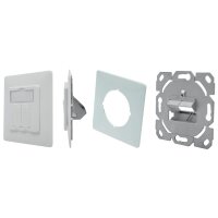 DIGITUS Leerdose für Keystone Module, 2-fach, reinweiss