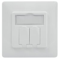 DIGITUS Leerdose für Keystone Module, 2-fach, reinweiss