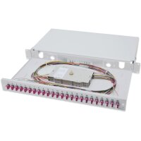 DIGITUS 19 Glasfaser LWL Spleissbox, OM4, bestückt, 6 x LC