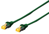 DIGITUS Câble de brassage Cat.6A, S/FTP, 0,5 m, rouge