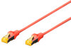 DIGITUS Câble de brassage Cat.6A, S/FTP, 5,0 m, rouge