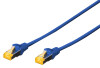 DIGITUS Câble de brassage Cat.6A, S/FTP, 10,0 m, bleu