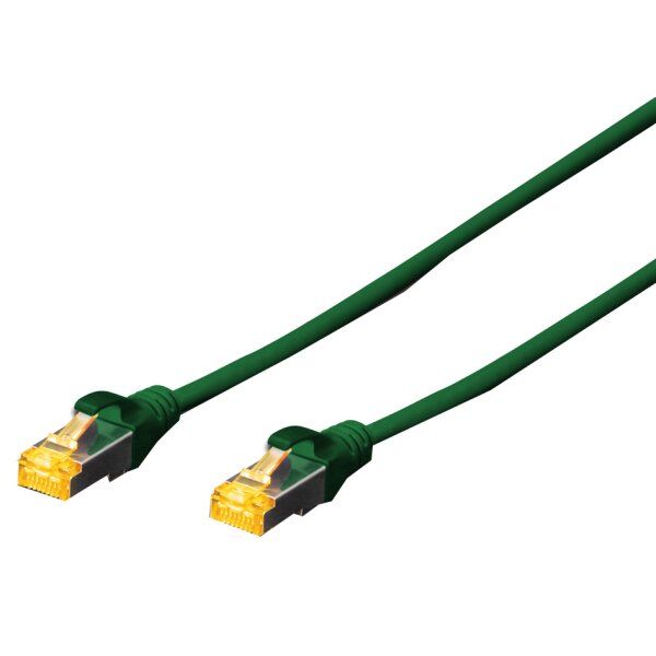 DIGITUS C&acirc;ble de brassage Cat.6A, S/FTP, 10,0 m, vert