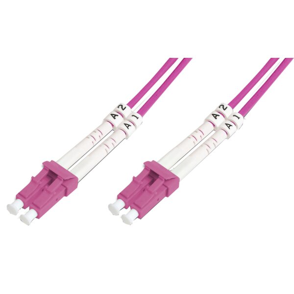 DIGITUS LWL Patchkabel, LC-Duplex - LC-Duplex, OM4, 7,0 m
